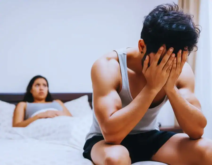 Image of upset man in need of erectile dysfunction treatment Lyndhurst